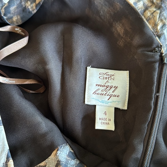 SUZI CHIN LEOPARD PRINT MINI DRESS IN BROWN COLOR - Picture 4 of 8